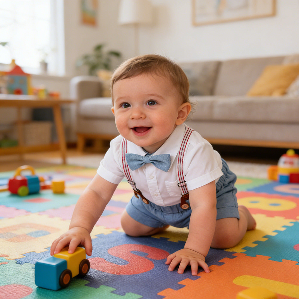 Gentleman's dress baby jumpsuit