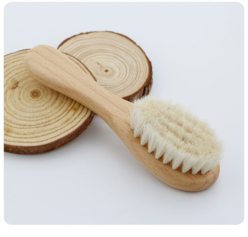 Baby Wool Brush Set for Baby Shower and Grooming