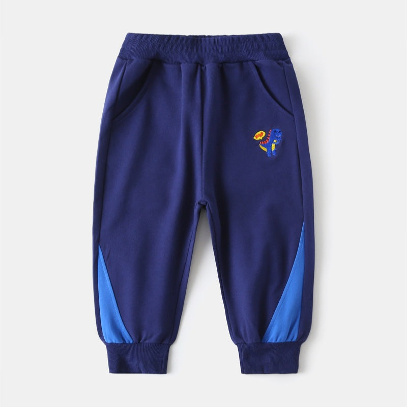 Baby dinosaur embroidered sweatpants