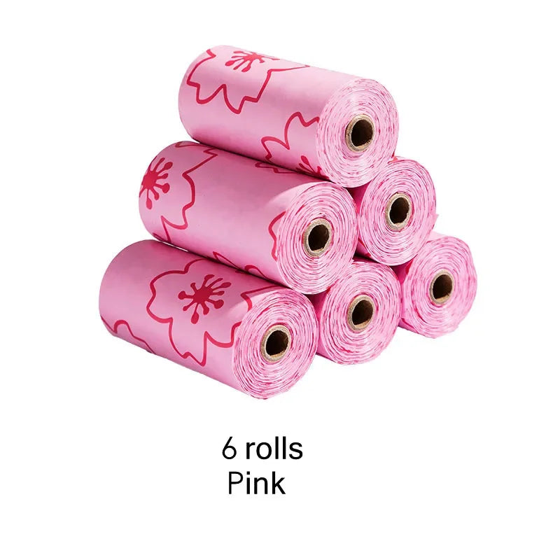 Biodegradable Pet Dog Poop Bags with Printing Outdoor Cleaning Poop Bag Pets Supplies for Dog Garbage Bag
