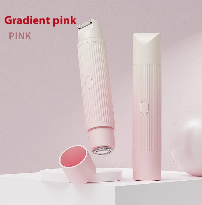 Dual-Head Electric Shaver Painless Women's Epilator Bikini Hair Removal Device Automatic Hair Trimmer Underarm Facial Lips Leg