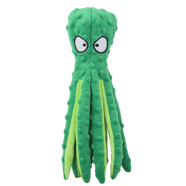 Interactive Bite-resistant Plush Octopus Pet Toy