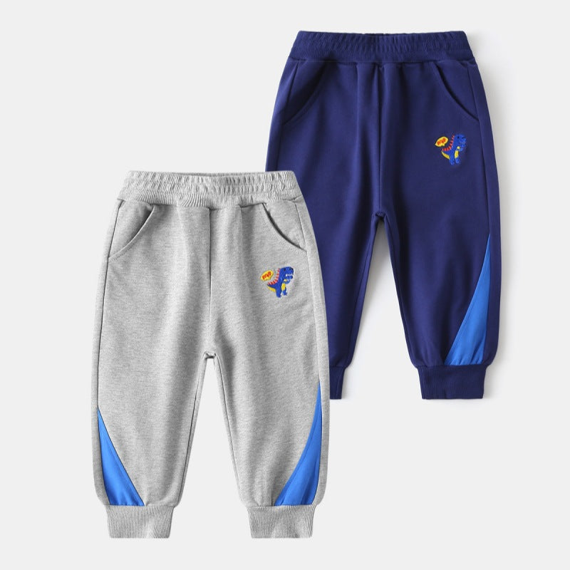 Baby dinosaur embroidered sweatpants